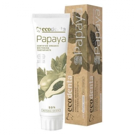 ECODENTA Cosmos Organic Papaya - Wybielająca pasta do zębów z ekstraktem papai 100ml